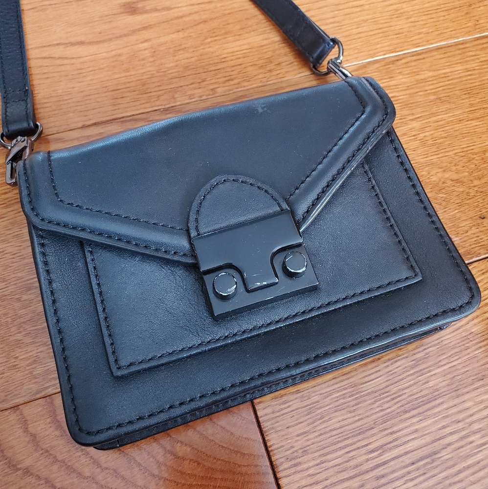 Loeffler Randall Mini Rider leather crossbody bag